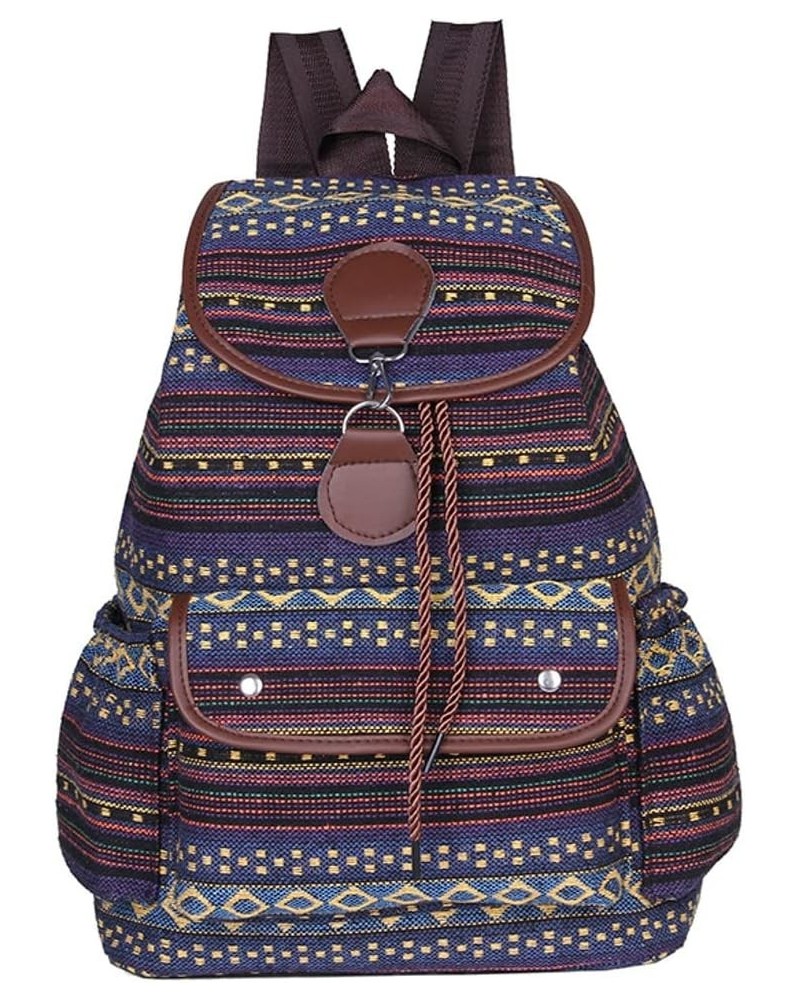 Women's Backpack Purse Fashion Backpack bag Boho Backpack Shoulder Bag Outdoor Travel Bag Blue $22.33 Backpacks