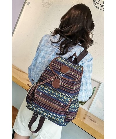 Women's Backpack Purse Fashion Backpack bag Boho Backpack Shoulder Bag Outdoor Travel Bag Blue $22.33 Backpacks