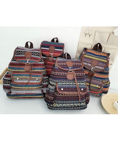 Women's Backpack Purse Fashion Backpack bag Boho Backpack Shoulder Bag Outdoor Travel Bag Blue $22.33 Backpacks