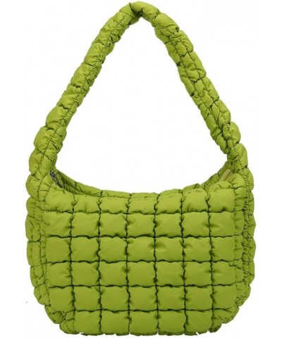 Puffy Bag Cute Quilted Bags Crescent Shoulder Purse Womens Handbags Puffer Tote Bag for Women (Beige) Sage Green $15.53 Totes