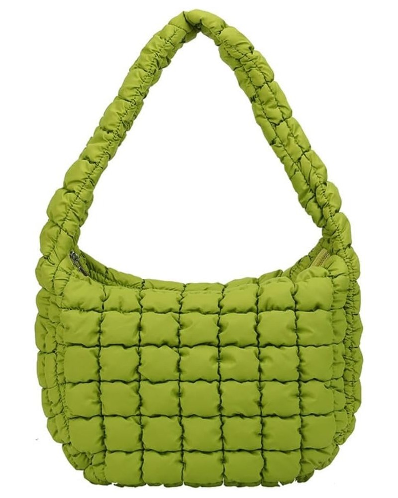 Puffy Bag Cute Quilted Bags Crescent Shoulder Purse Womens Handbags Puffer Tote Bag for Women (Beige) Sage Green $15.53 Totes