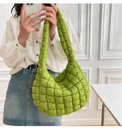 Puffy Bag Cute Quilted Bags Crescent Shoulder Purse Womens Handbags Puffer Tote Bag for Women (Beige) Sage Green $15.53 Totes