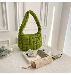 Puffy Bag Cute Quilted Bags Crescent Shoulder Purse Womens Handbags Puffer Tote Bag for Women (Beige) Sage Green $15.53 Totes