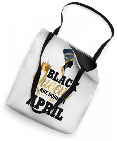 Black Queens Born in April Birthday Women Nefertiti Egypt Tote Bag $11.48 Totes