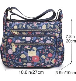 Crossbody Bag for Women Nylon Shoulder Bag Floral Multi-Pocket Purse and Handbag Satchel Color 3 $29.33 Totes