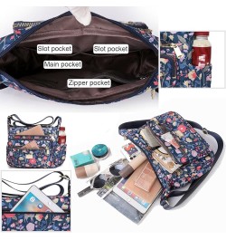 Crossbody Bag for Women Nylon Shoulder Bag Floral Multi-Pocket Purse and Handbag Satchel Color 3 $29.33 Totes