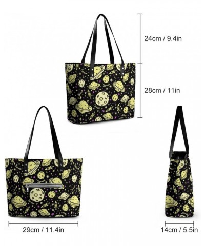 Doodle-Style Space Tote Bags Large Leather Purses Leather Tote Bag Tote Bag in Bag $21.65 Totes