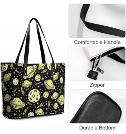 Doodle-Style Space Tote Bags Large Leather Purses Leather Tote Bag Tote Bag in Bag $21.65 Totes