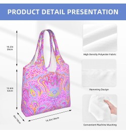 Japanese Fox Mask Flowers Single Shoulder Commuter Canvas Tote Bags For Women And Men Hypnotic Shamanic Acid $9.89 Totes