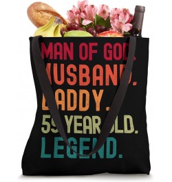 Man of God Husband Dad Funny 59th Birthday Vintage Dad 1964 Tote Bag $14.95 Totes