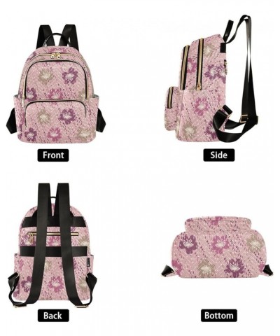 Floral Ornament Women Backpack Purse Shoulder Bag Color Medium $14.52 Backpacks