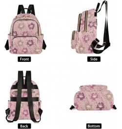 Floral Ornament Women Backpack Purse Shoulder Bag Color Medium $14.52 Backpacks