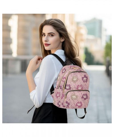 Floral Ornament Women Backpack Purse Shoulder Bag Color Medium $14.52 Backpacks