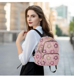 Floral Ornament Women Backpack Purse Shoulder Bag Color Medium $14.52 Backpacks