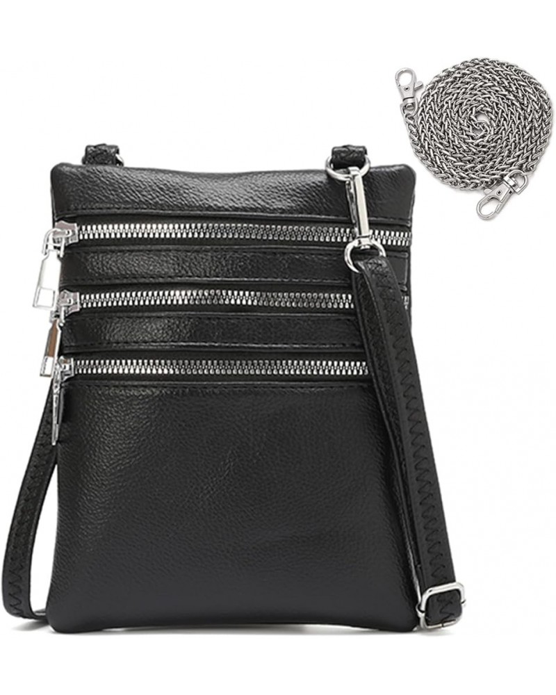 Large Crossbody Bags for Women Shoulder Bag with Chains Crossbody Purse Hobo Tote Bag Multi-Pocket Bag (Black) Black $18.61 T...