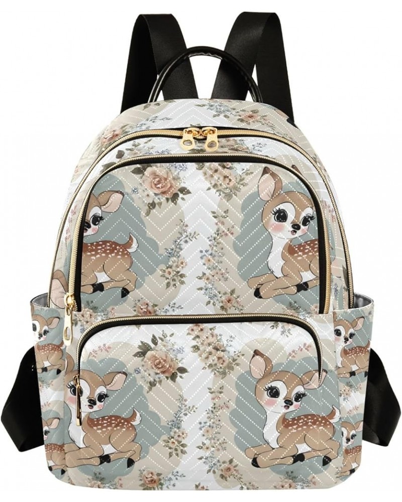 Mini Backpack Purse for Women, Cute Vintage Fawn Travel Bag Casual Daypack Shoulder Bag Medium $15.04 Backpacks