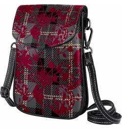 Crossbody Bag for Women, Purse, Messenger Bag, Shoulder Bag, Plaid with Animal Butterfly $13.00 Shoulder Bags