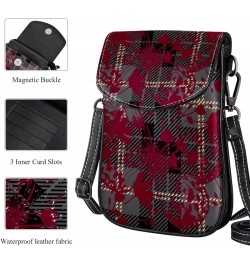 Crossbody Bag for Women, Purse, Messenger Bag, Shoulder Bag, Plaid with Animal Butterfly $13.00 Shoulder Bags