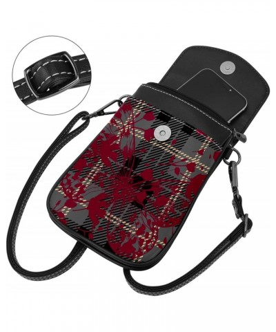 Crossbody Bag for Women, Purse, Messenger Bag, Shoulder Bag, Plaid with Animal Butterfly $13.00 Shoulder Bags