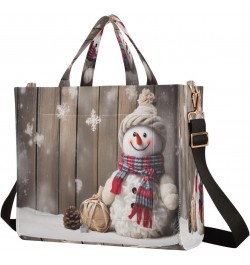 Christmas Snowman Wooden Crossbody Bag Women Corduroy Tote Bags Casual Shoulder Handbag Hobo Messenger Bag, S $13.86 Totes