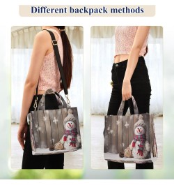 Christmas Snowman Wooden Crossbody Bag Women Corduroy Tote Bags Casual Shoulder Handbag Hobo Messenger Bag, S $13.86 Totes