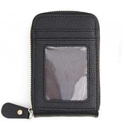 Leather Wallet Card Holder with Cash Compartment Men Women Coin Purse RFID Blocking Anti-theft (Pink) Black $9.53 Wallets