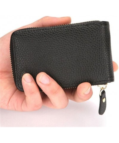 Leather Wallet Card Holder with Cash Compartment Men Women Coin Purse RFID Blocking Anti-theft (Pink) Black $9.53 Wallets