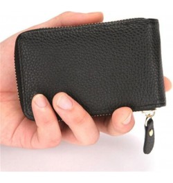 Leather Wallet Card Holder with Cash Compartment Men Women Coin Purse RFID Blocking Anti-theft (Pink) Black $9.53 Wallets