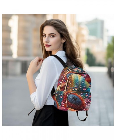 Small Fashion Backpack for Women Rainbow Sunflower Print Ladies Travel Daypacks Aesthetic Shoulder Bag 11.4×6.1×14.1 IN $15.6...