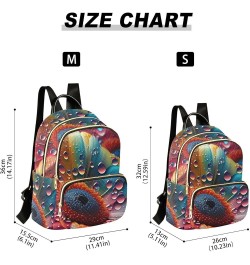 Small Fashion Backpack for Women Rainbow Sunflower Print Ladies Travel Daypacks Aesthetic Shoulder Bag 11.4×6.1×14.1 IN $15.6...