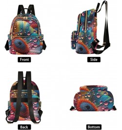 Small Fashion Backpack for Women Rainbow Sunflower Print Ladies Travel Daypacks Aesthetic Shoulder Bag 11.4×6.1×14.1 IN $15.6...