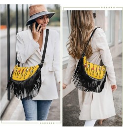 Women Fringe Tassel Cross Body Bag African Ethnic Tribe Lady Brown Leisure Shoulder Bag Color480 $13.22 Crossbody Bags