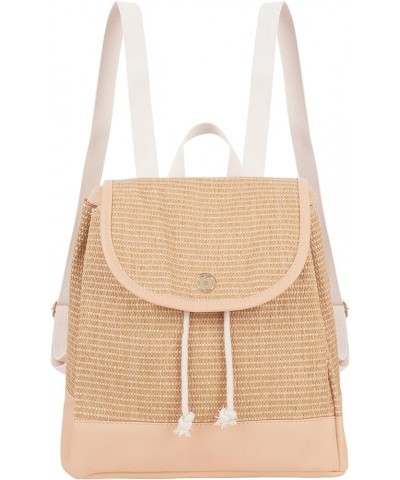 Women Ladies Straw Woven Backpack Summer Beach Casual Daypack Tassel Traveling Purse 8149+khaki $17.09 Backpacks