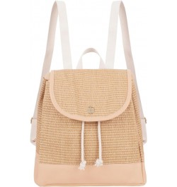 Women Ladies Straw Woven Backpack Summer Beach Casual Daypack Tassel Traveling Purse 8149+khaki $17.09 Backpacks