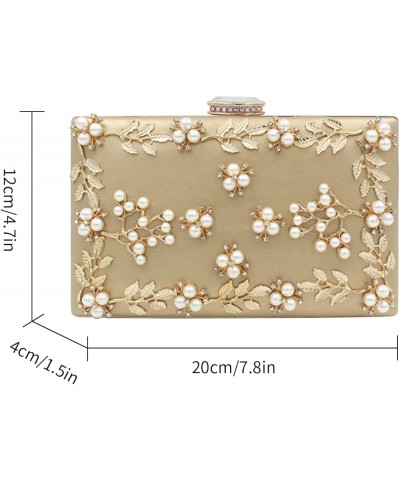 Evening Bags for Women Formal Pearl Clutch Purse Bride Wedding Handbag Purse for Prom Cocktail Party (Black) Golden $21.98 Ev...