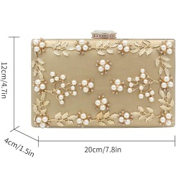 Evening Bags for Women Formal Pearl Clutch Purse Bride Wedding Handbag Purse for Prom Cocktail Party (Black) Golden $21.98 Ev...