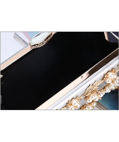 Evening Bags for Women Formal Pearl Clutch Purse Bride Wedding Handbag Purse for Prom Cocktail Party (Black) Golden $21.98 Ev...