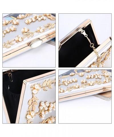 Evening Bags for Women Formal Pearl Clutch Purse Bride Wedding Handbag Purse for Prom Cocktail Party (Black) Golden $21.98 Ev...