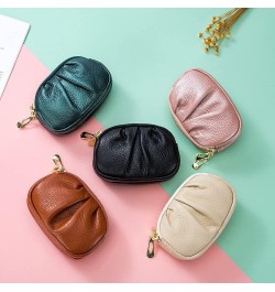 Multi-Layer Simple Wallet Coin Purse Soft Genuine Leather Double-Layer Zipper Multi-Functional Practical Wrinkle Type Bag Fem...