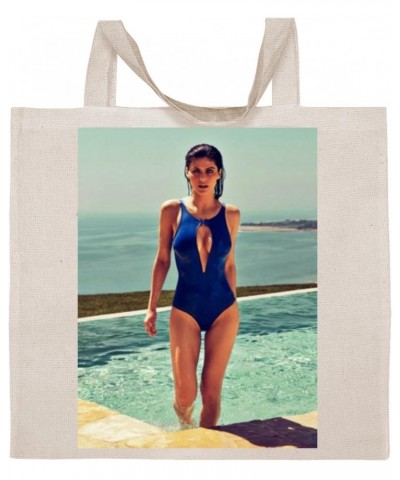 Alexandra Daddario - Cotton Photo Canvas Grocery Tote Bag IDPP999112 $18.97 Totes