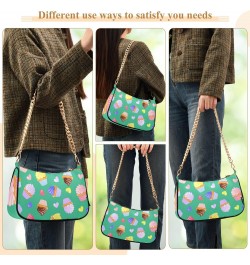 Handbags Chain Shoulder Tote Bag Colorful Ice Cream Hearts Satchel Purse Top Handle Crossbody Bags for Women $17.35 Satchels