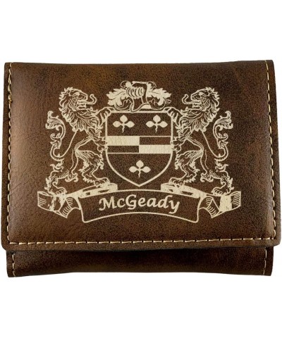 McGeady Irish Coat of Arms Rustic Leather Wallet $15.87 Wallets