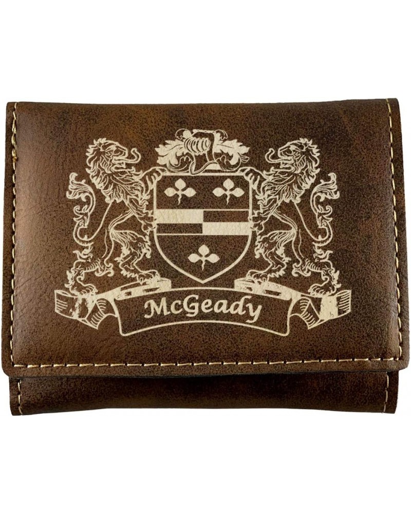 McGeady Irish Coat of Arms Rustic Leather Wallet $15.87 Wallets