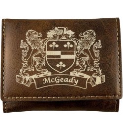 McGeady Irish Coat of Arms Rustic Leather Wallet $15.87 Wallets