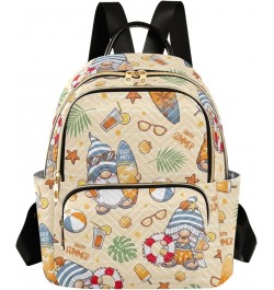 Mystery Fairy on Moon Backpack Purses for Women Quilted Travel Backpack Happy Summer Gnome Cute Small $17.54 Backpacks