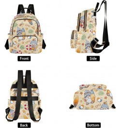 Mystery Fairy on Moon Backpack Purses for Women Quilted Travel Backpack Happy Summer Gnome Cute Small $17.54 Backpacks