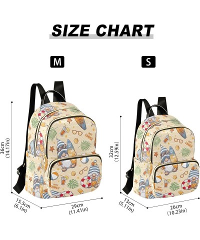 Mystery Fairy on Moon Backpack Purses for Women Quilted Travel Backpack Happy Summer Gnome Cute Small $17.54 Backpacks