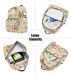 Mystery Fairy on Moon Backpack Purses for Women Quilted Travel Backpack Happy Summer Gnome Cute Small $17.54 Backpacks