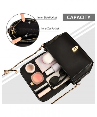 Mushroom Snails Flowers Gray Black Crossbody Bags Women Waterproof Black Handbag with Credit Card Slots Zipper Bag $16.80 Sho...