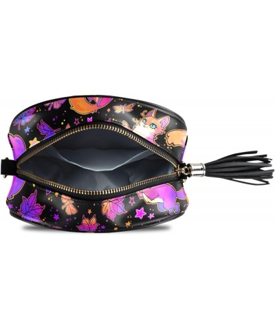 Women's Purple Psychedelic Wind Also Fox Crossbody Bag Fashion Purses Bag Cross Body Bag Shoulder Handbag with Adjustable Cha...